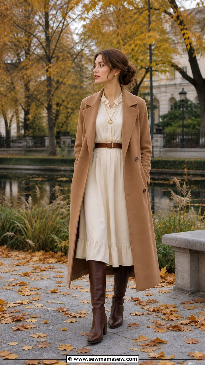 Beige Trench Coat And White Button Down - 40 light academia outfits ideas