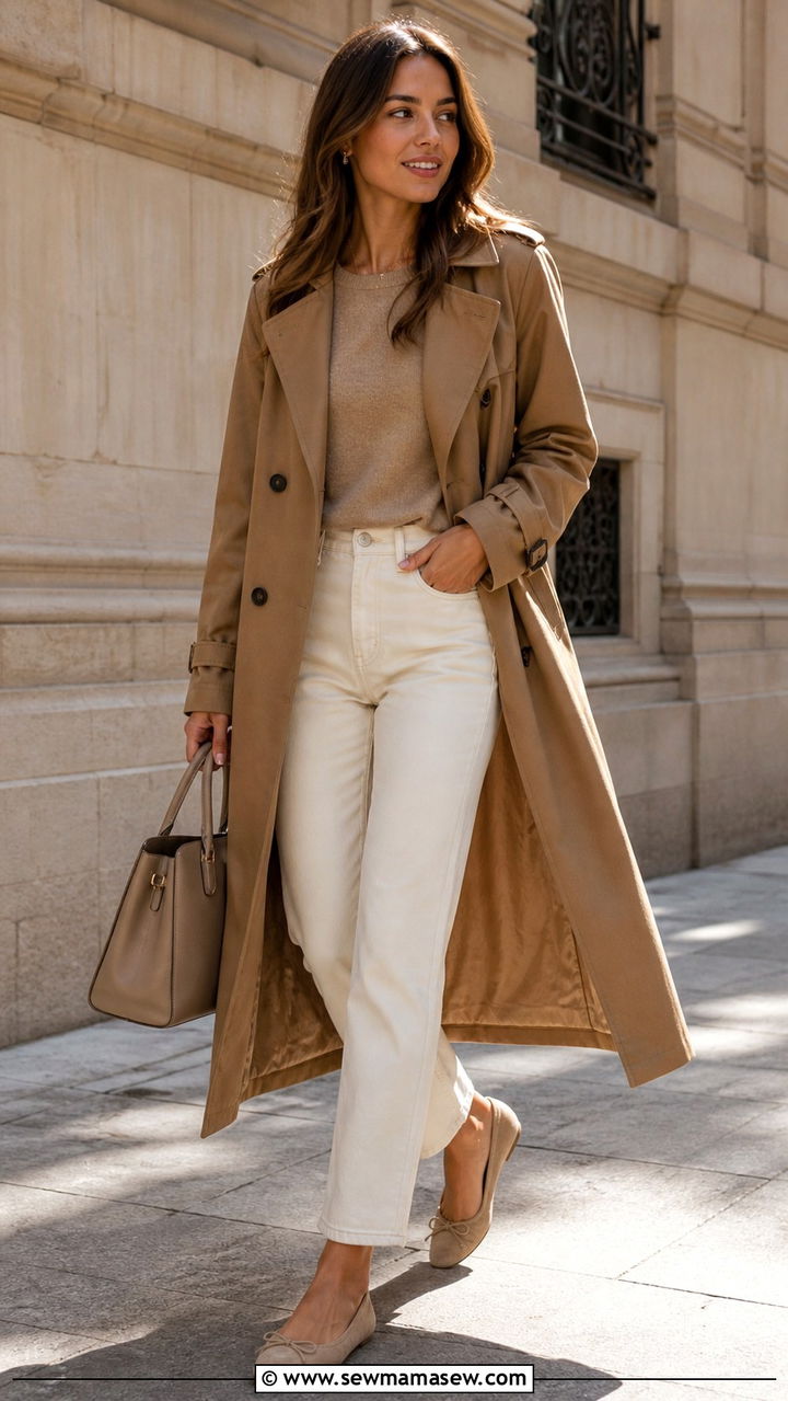 Beige ballet flats outfit - 40 Ballet flats outfit ideas