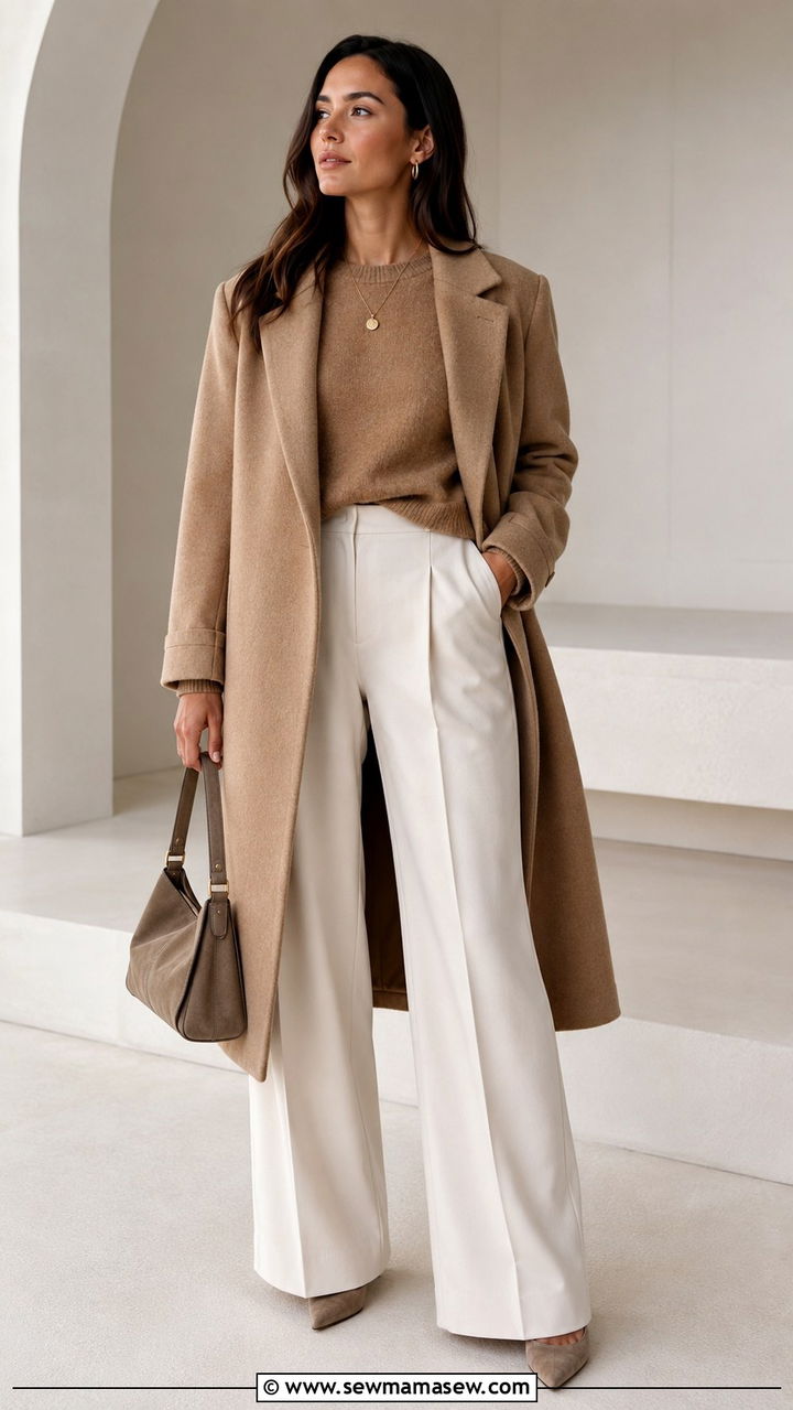 Beige monochrome outfit - 30 Grown woman outfit ideas