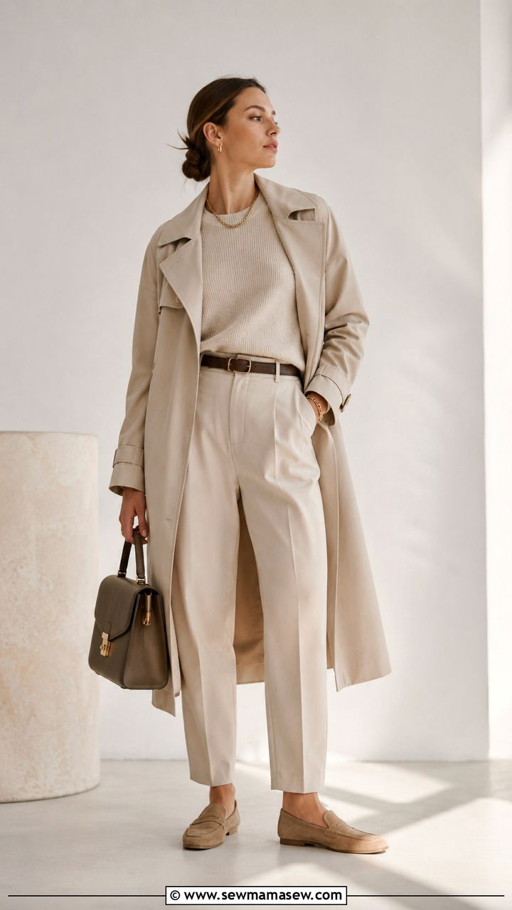 Beige monochrome work outfit - 25 Work outfit ideas for Monday