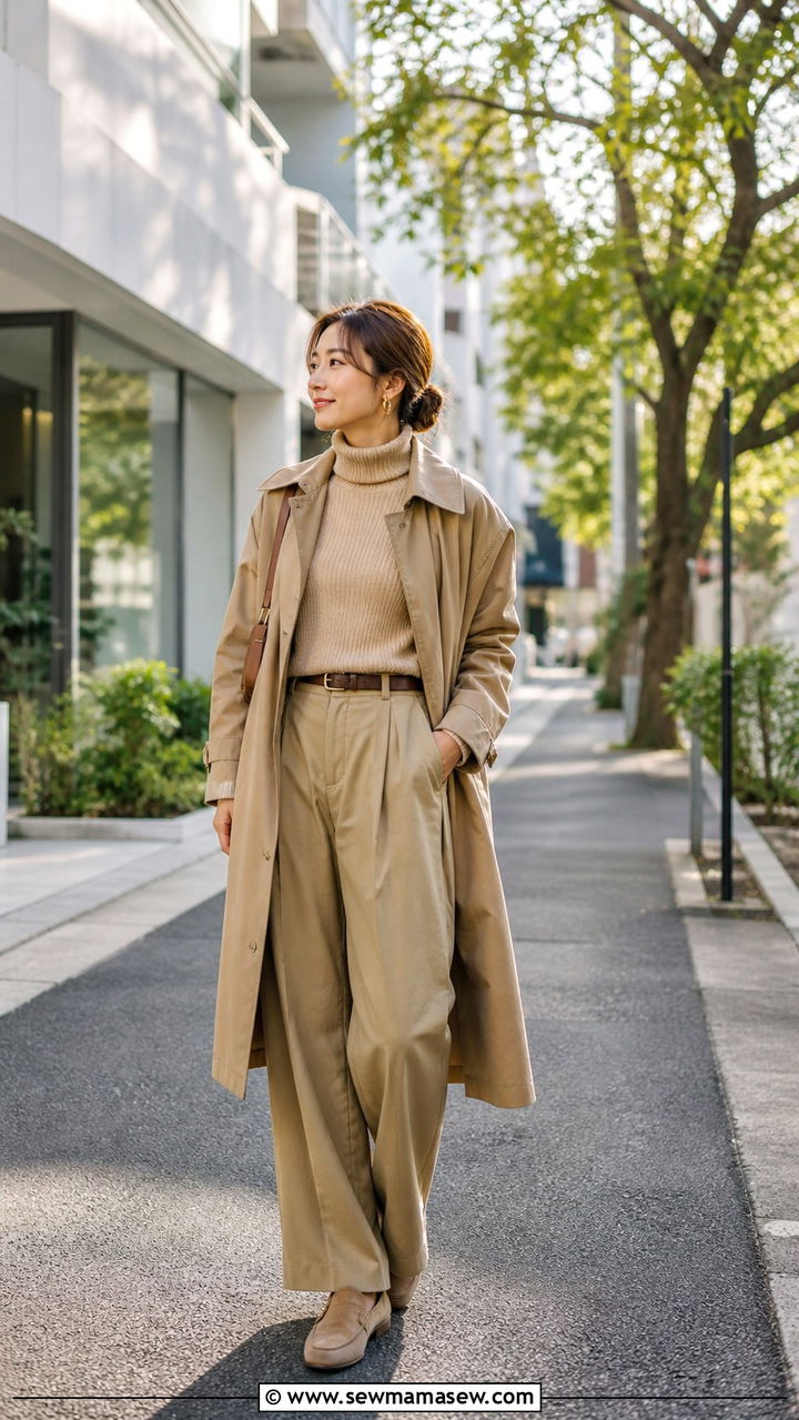 Beige tonal layered outfit for crisp fall afternoons - 40 What to wear in Tokyo