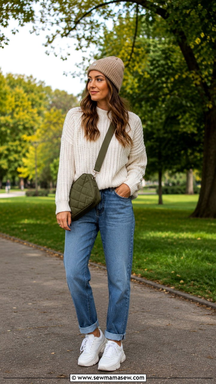 Belfast casual outfit with jeans and sweater - 20 Belfast outfit ideas