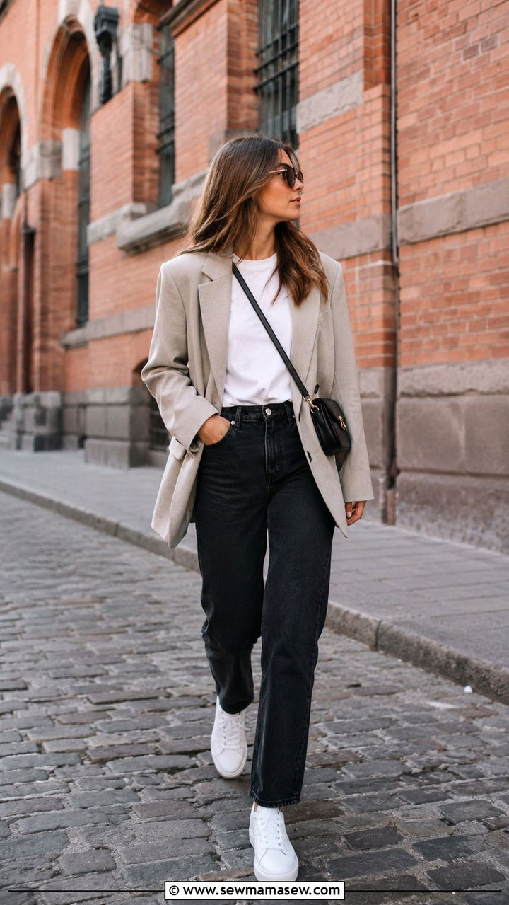 Belfast city break outfit with blazer - 20 Belfast outfit ideas