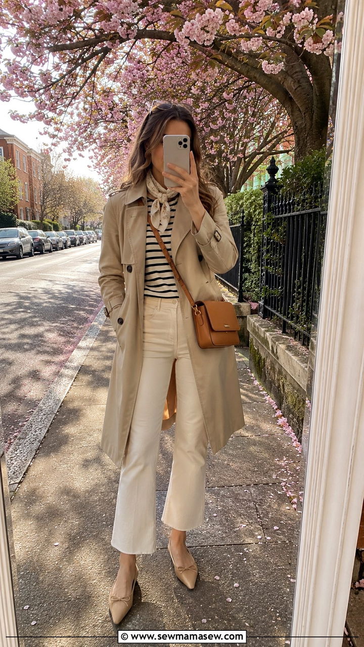 Belfast spring outfit with trench coat - 20 Belfast outfit ideas