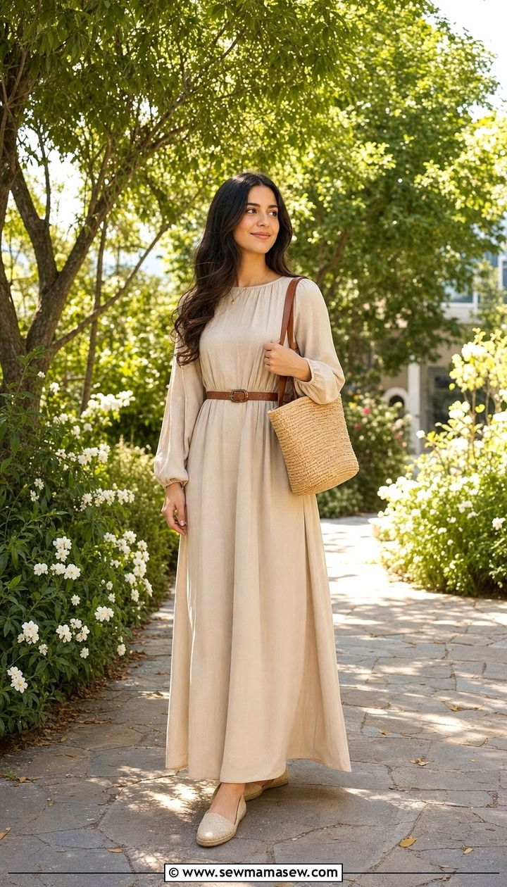 Belted Maxi Dress College Outfit Modest - 25 College outfit ideas modest