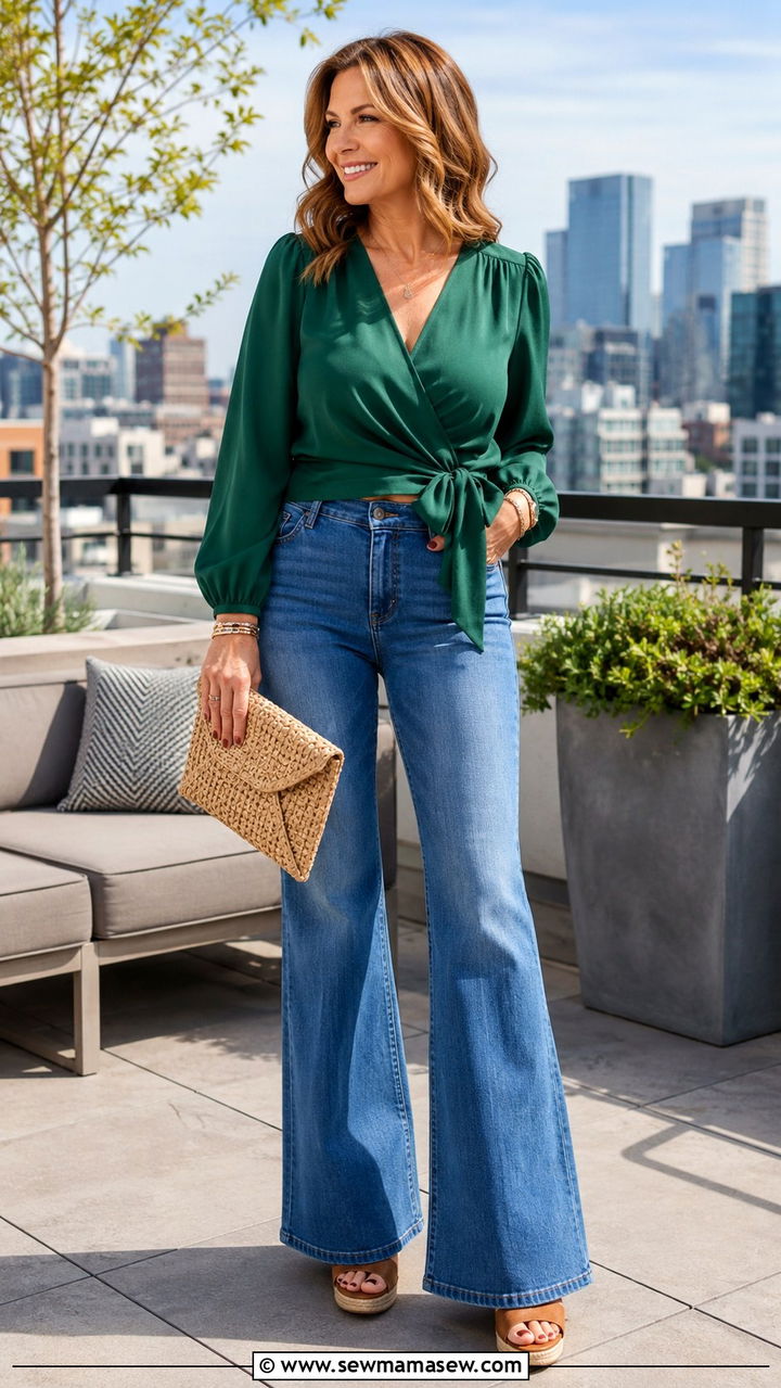 Belted Shirt Dress With Ankle Boots - 25 Apple shape outfits for women over 40