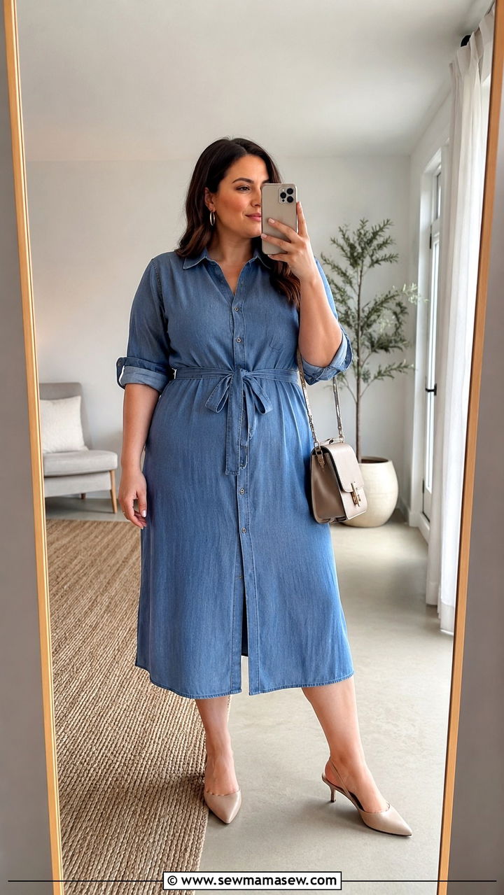 Belted Shirtdress Plus Size Spring - 30 Spring outfits for curvy women