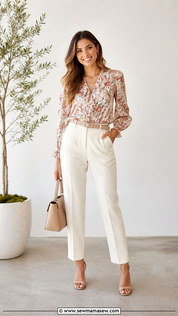 Belted Shirtdress With Wedge Sandals - 40 Spring photoshoot outfits