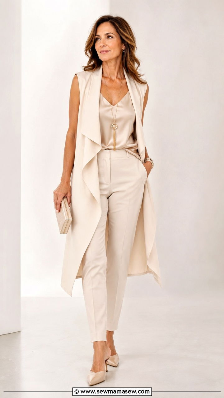 Belted Shirtdress and White Sneakers - 25 Outfit ideas for apple shape over 40