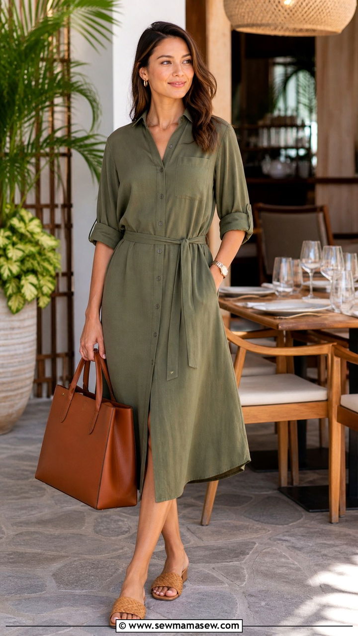 Belted shirtdress with sandals - 40 What to wear in Honolulu