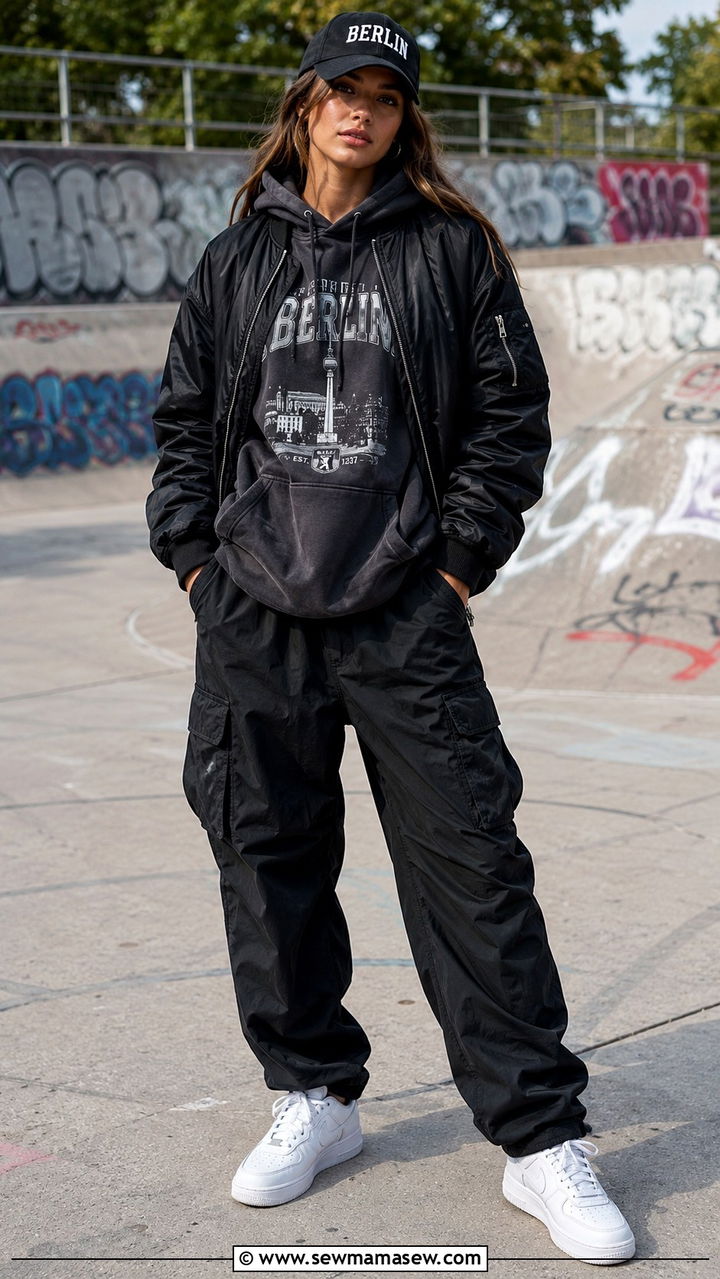 Berlin Baseball Cap and Streetwear Outfit - 25 Berlin outfit ideas