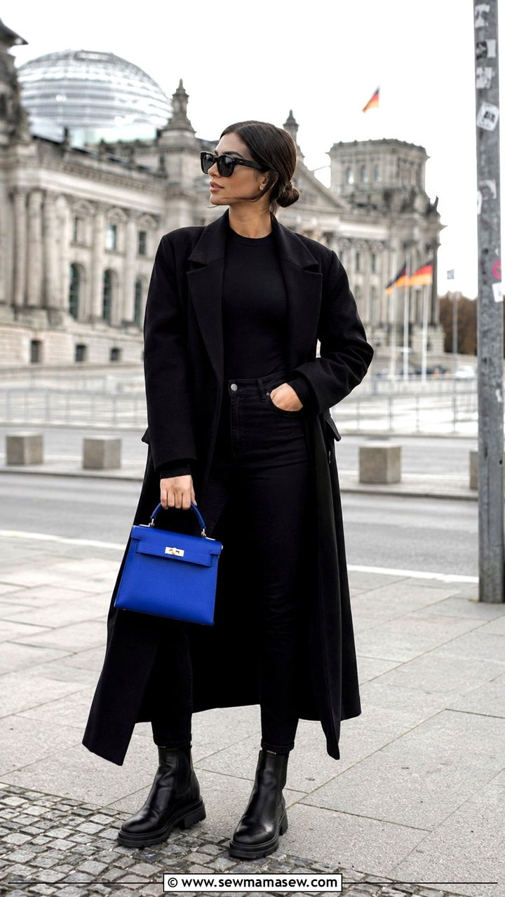 Berlin Bold Colorful Handbag Accent Outfit - 25 Berlin outfit ideas