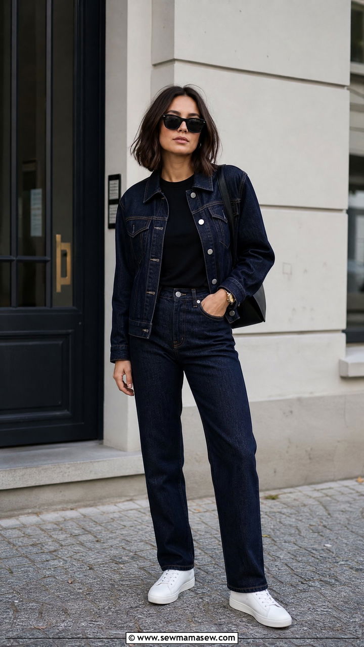 Berlin Dark Denim on Denim Outfit - 25 Berlin outfit ideas