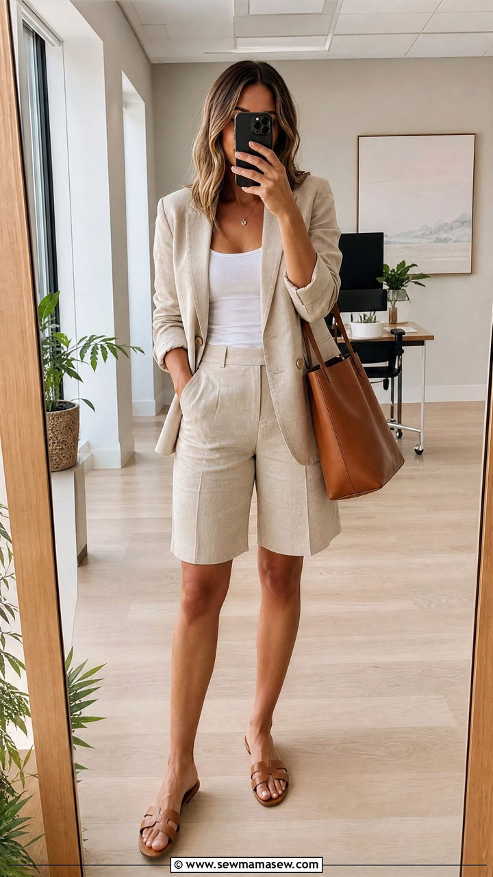 Bermuda Shorts Suit Summer Outfit - 30 summer outfits 2026 women