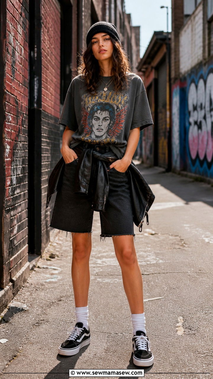 Bermuda Shorts With Graphic Tee Outfit - 40 Bermuda shorts outfit ideas