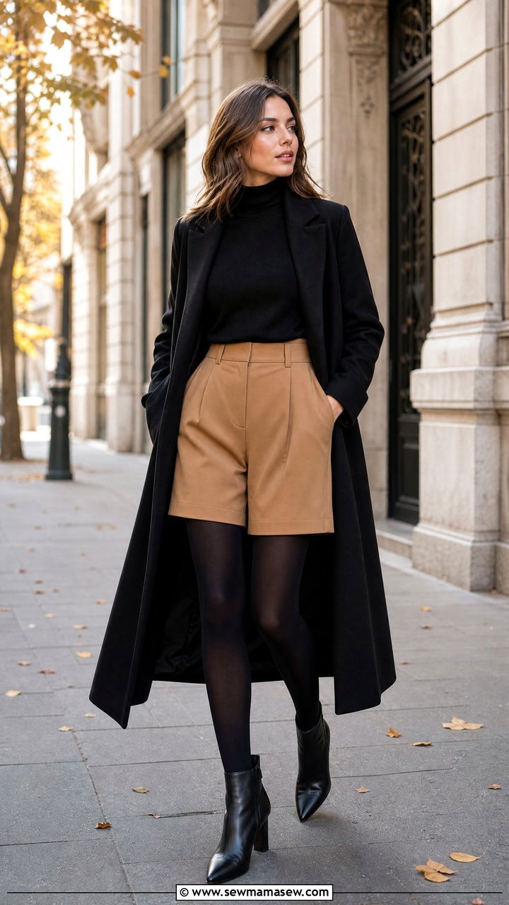 Bermuda Shorts With Turtleneck And Ankle Boots - 25 How to style bermuda shorts