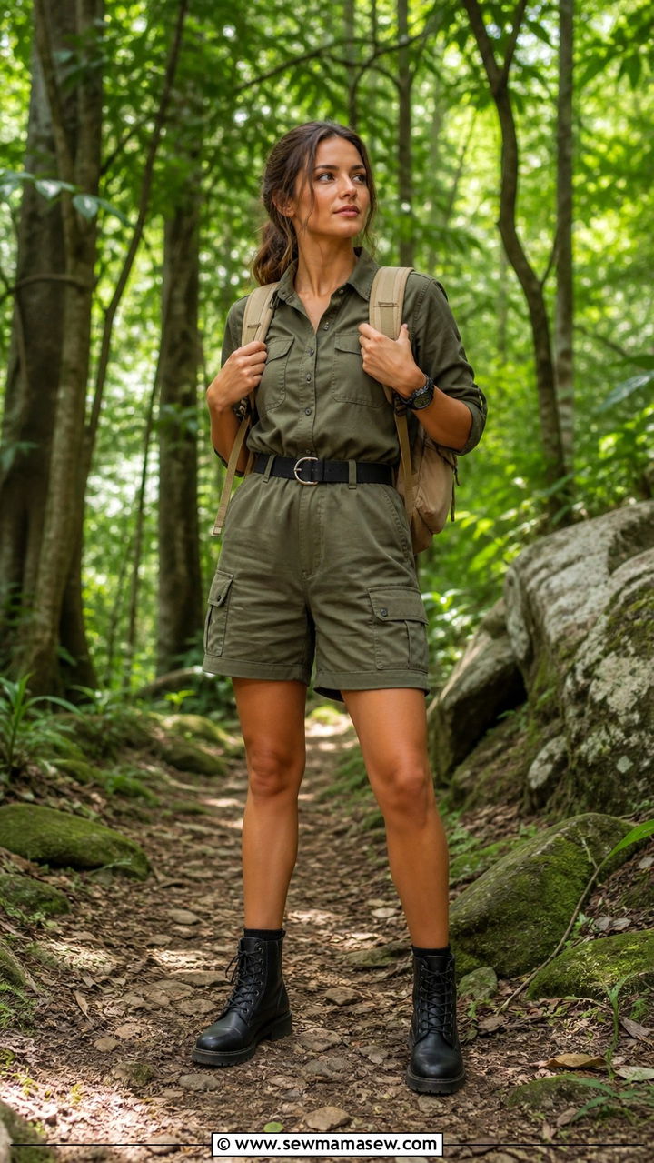 Bermuda Shorts With Utility Shirt Outfit - 40 Bermuda shorts outfit ideas