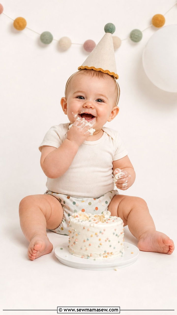 Birthday cake smash outfit for a baby - 35 Birthday outfit ideas for kids