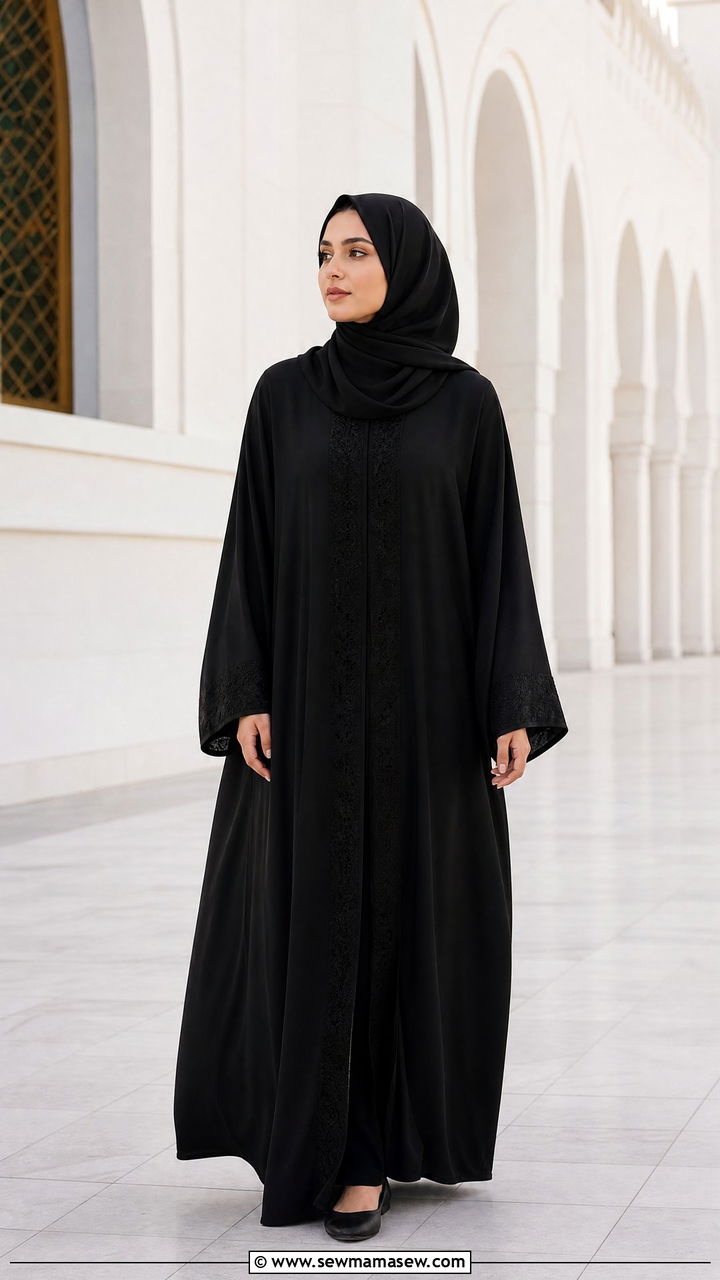 Black Abaya With Closed Shoes - 20 Modest outfit ideas for mosque