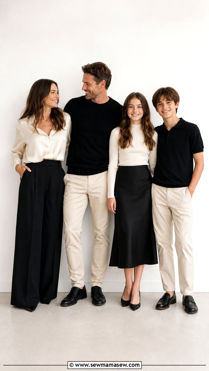 Black And Cream Family Photo Outfits - 20 Pinterest family photo outfits