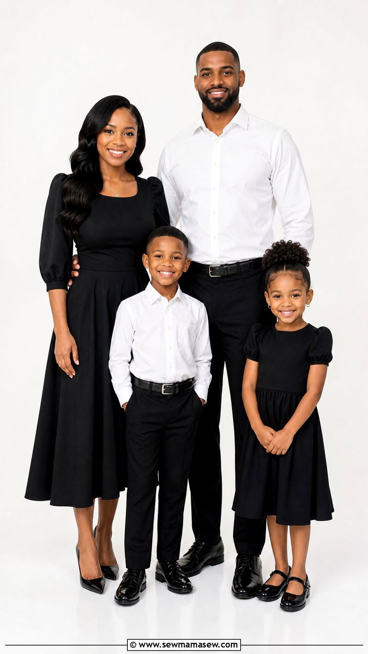 Black And White Family Portrait Outfits - 30 classy family photo outfits