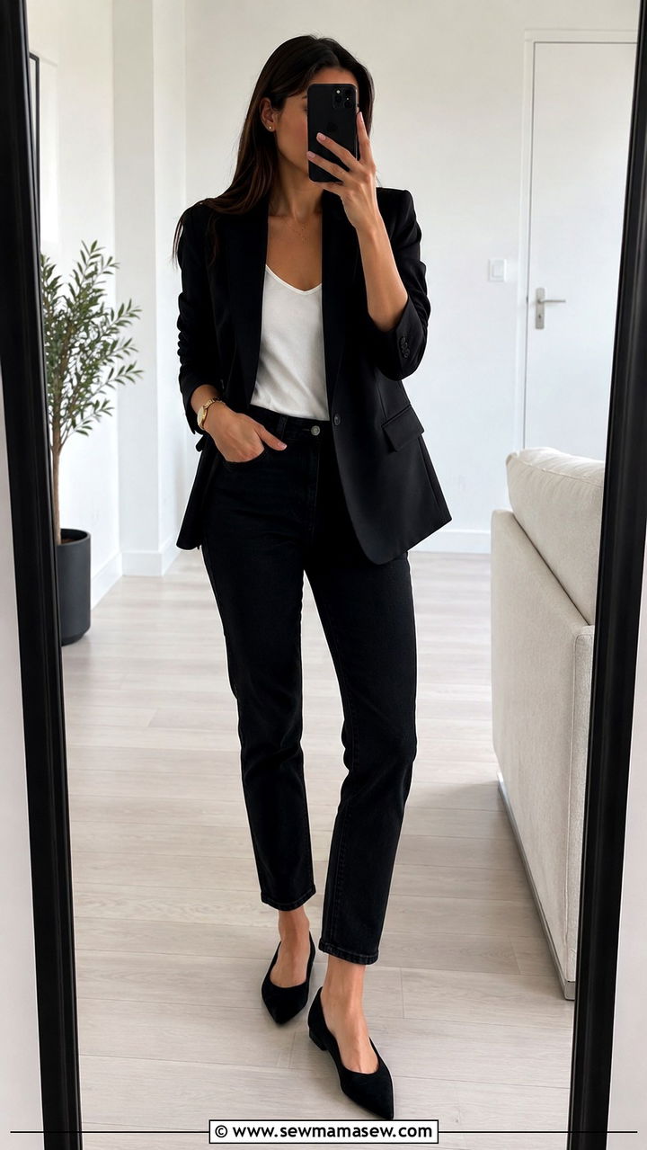 Black Blazer and Cigarette Jeans Outfit - 20 French girl outfit ideas Charlotte Gainsbourg