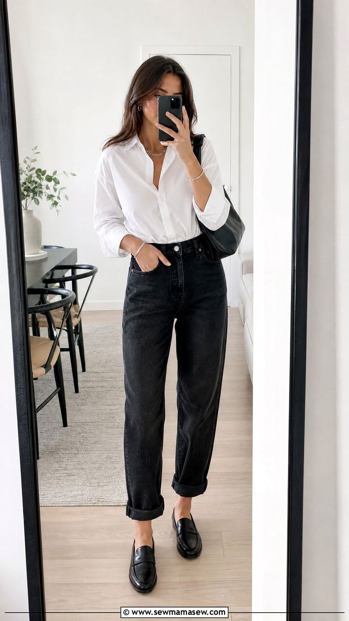 Black Boyfriend Jeans With Loafers - 25 Boyfriend jeans outfit ideas with loafers