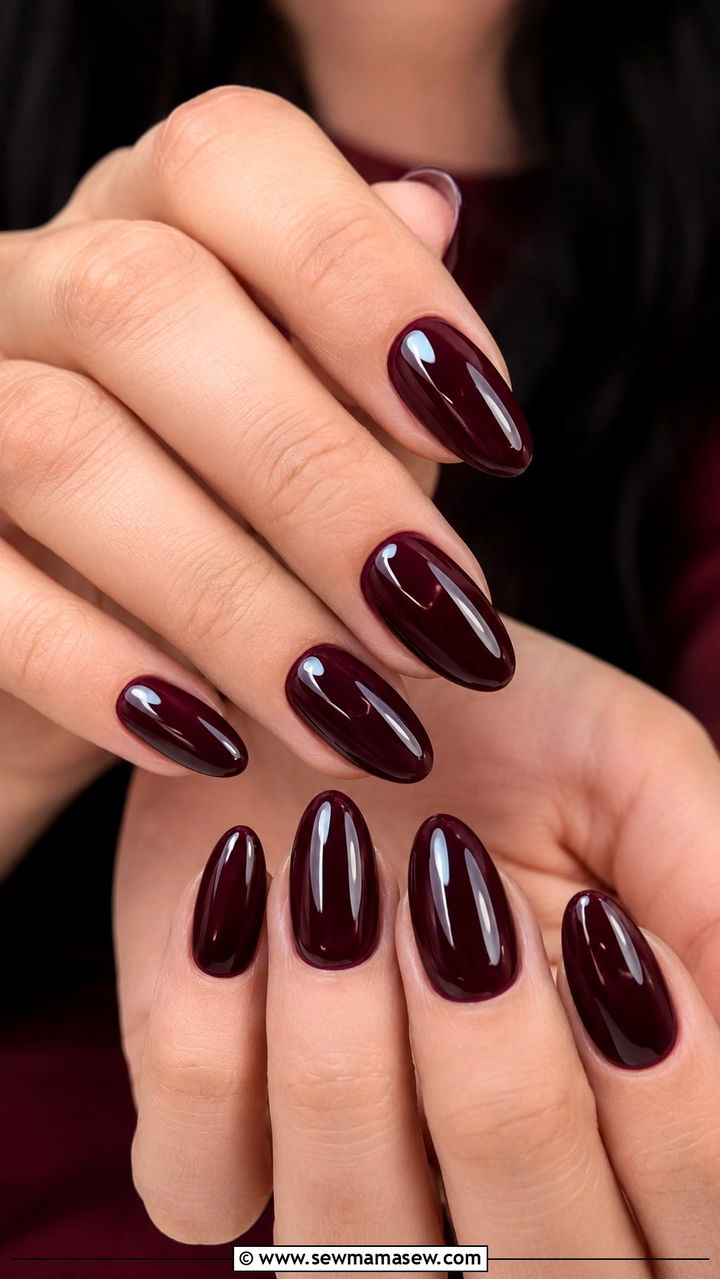 Black Cherry Gel Nails - 50 gel polish