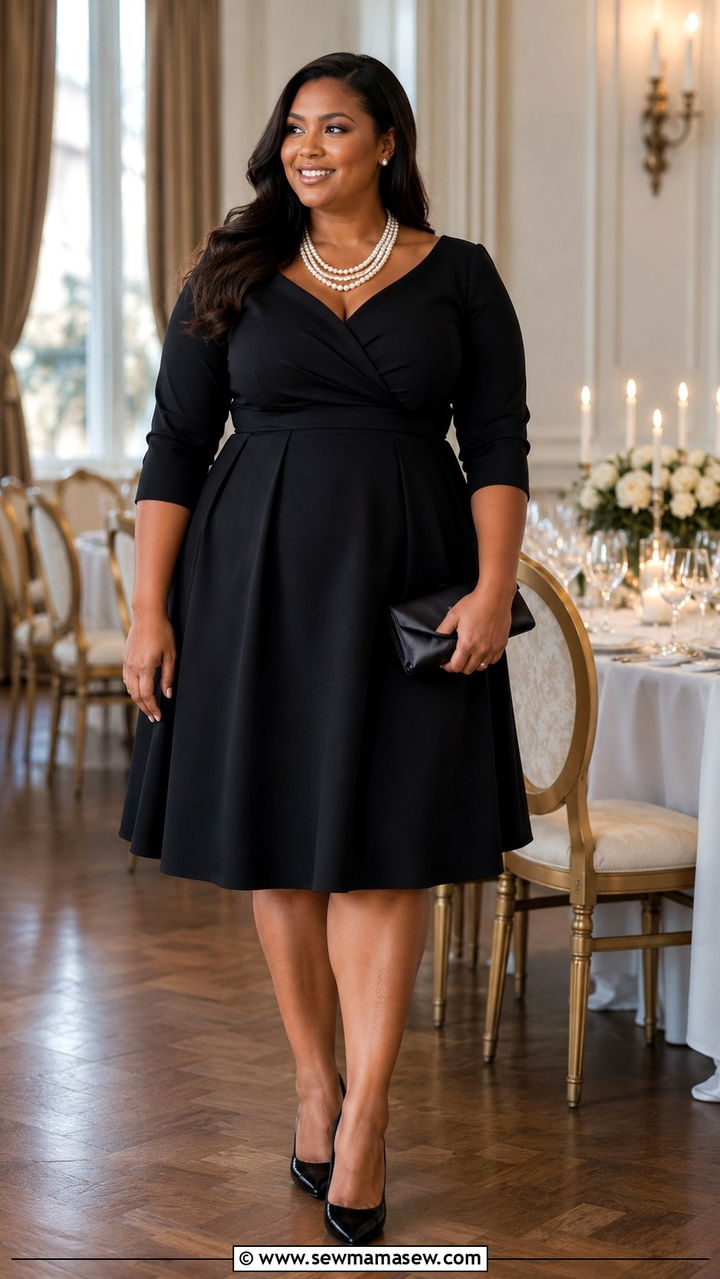 Black Cocktail Dress Old Money Look - 25 Plus size outfit ideas old money