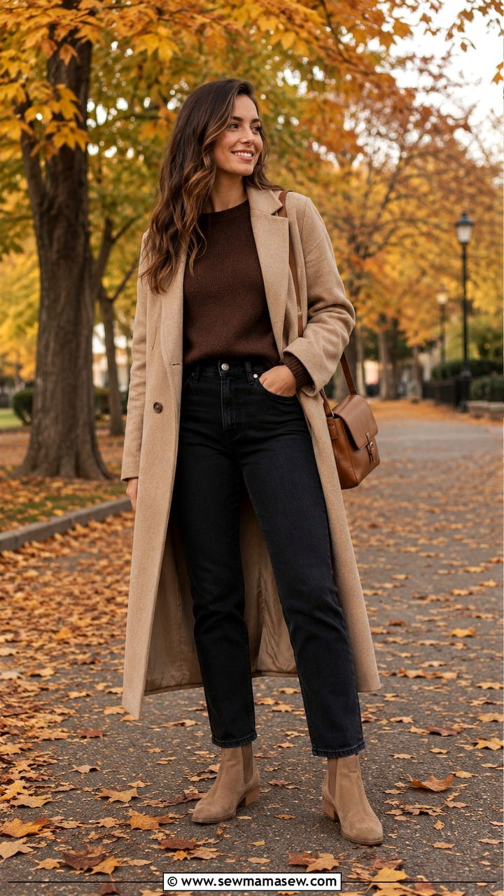 Black Jeans With Brown Sweater - 25 Black jeans outfit ideas with a sweater