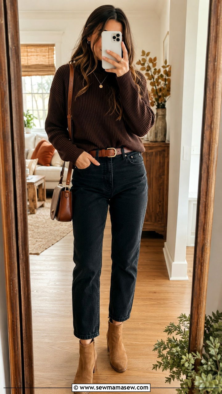 Black Jeans With Green Sweater - 25 Black jeans outfit ideas with a sweater