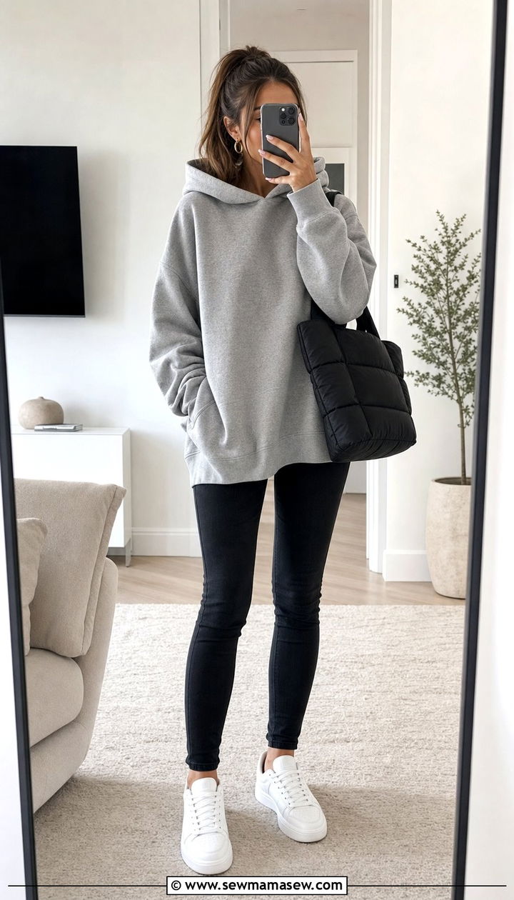 Black Jeans With a Hoodie Outfit - 35 black jeans outfit ideas for women
