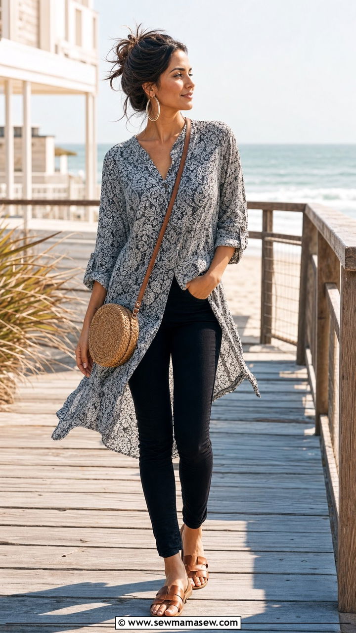 Black Jeans With a Tunic Top Outfit - 35 black jeans outfit ideas for women