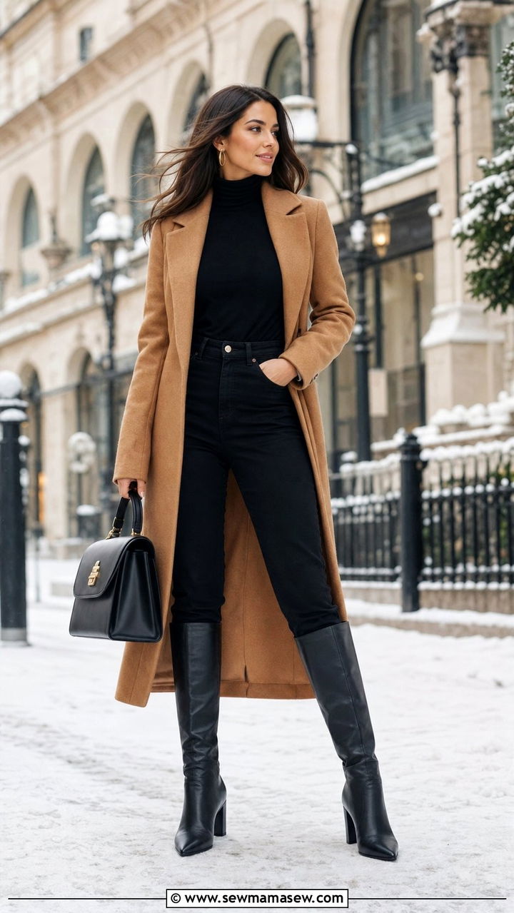 Black Jeans With a Turtleneck Outfit - 35 black jeans outfit ideas for women