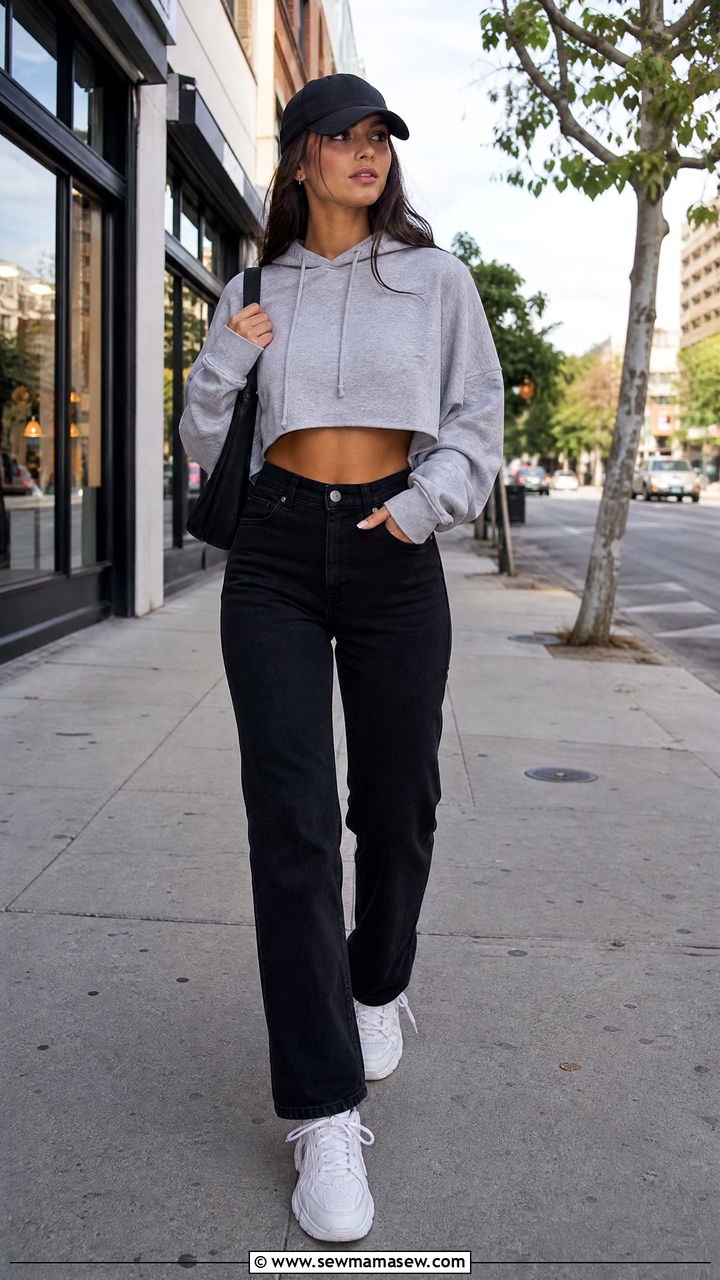 Black Jeans and Hoodie Outfit - 25 chic black jeans outfit ideas