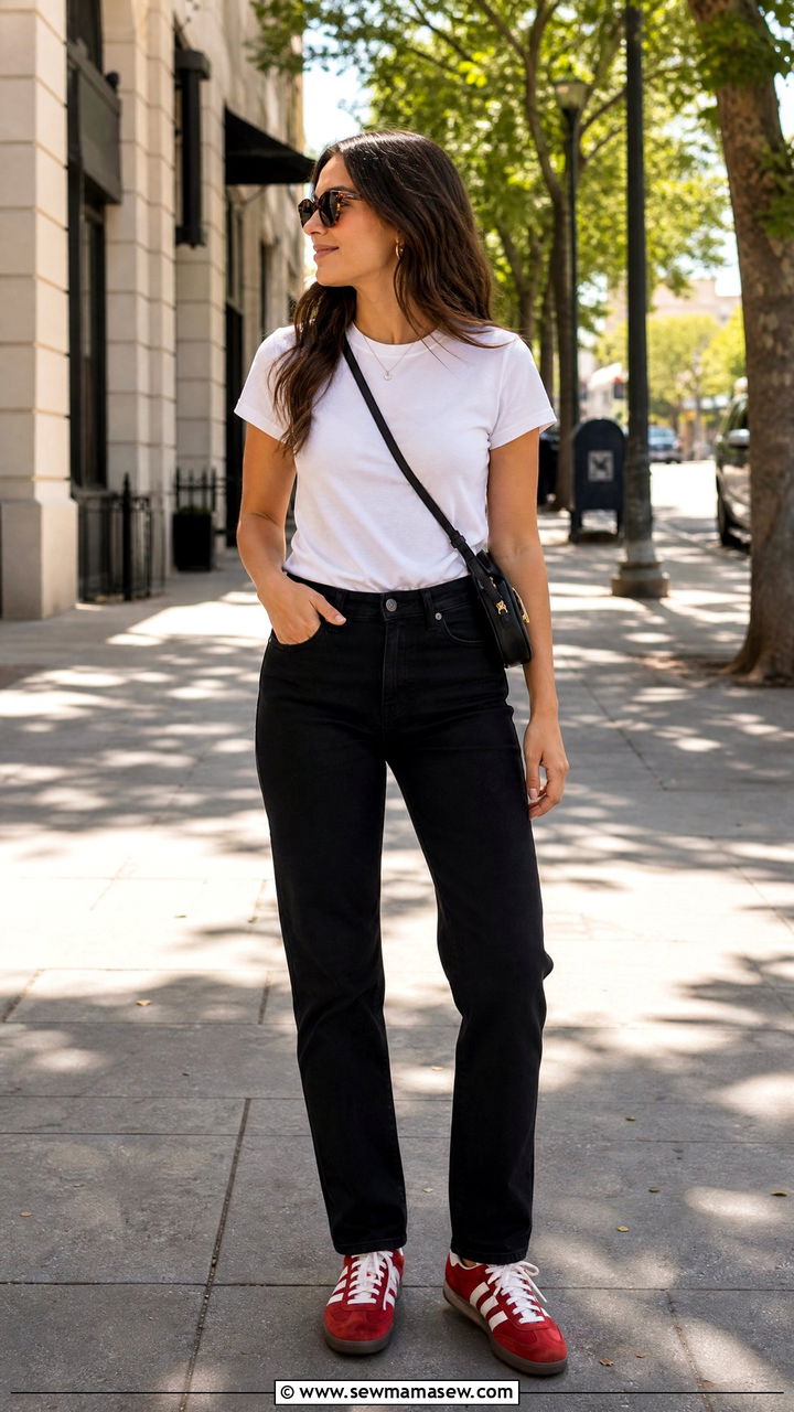 Black Jeans and Sneakers Outfit - 35 how to style sneaker outfits