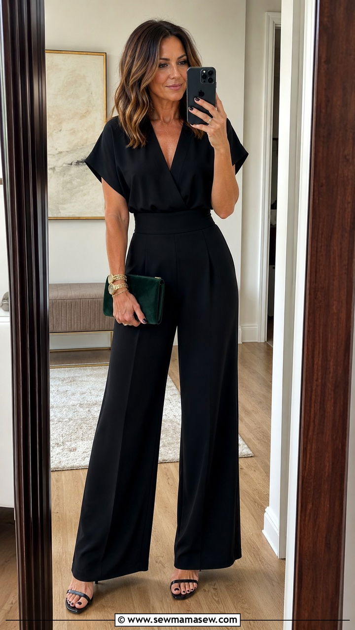 Black Jumpsuit Birthday Outfit - 25 Birthday outfits for women over 40