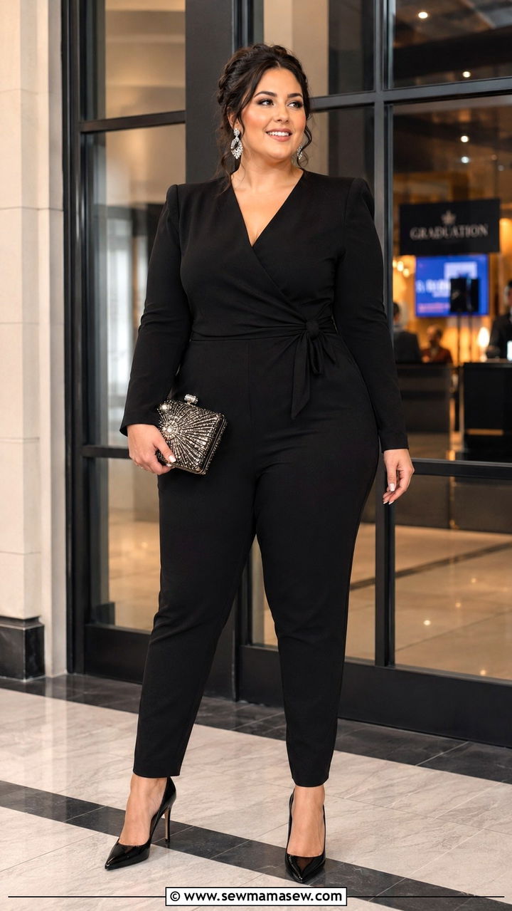Black Jumpsuit Graduation Outfit Plus Size - 30 Graduation outfit ideas for plus size