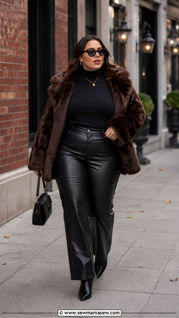 Black Leather Pants Mob Wife Outfit Plus Size - 25 Mob wife outfits plus size