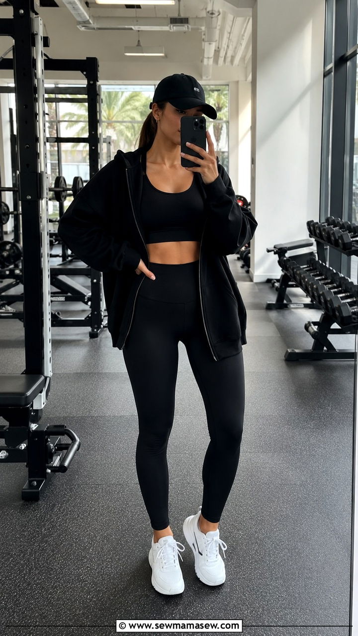 Black Leggings Gym Outfit - 30 Gym outfit ideas with leggings