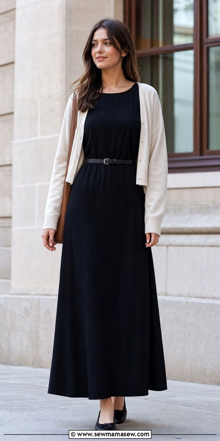 Black Maxi Dress with Ballet Flats Outfit - 25 Engineer outfit ideas