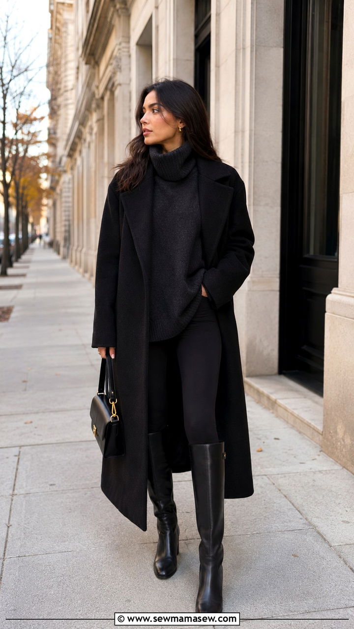 Black Riding Boots and Leggings Outfit - 25 Old money outfit ideas with riding boots