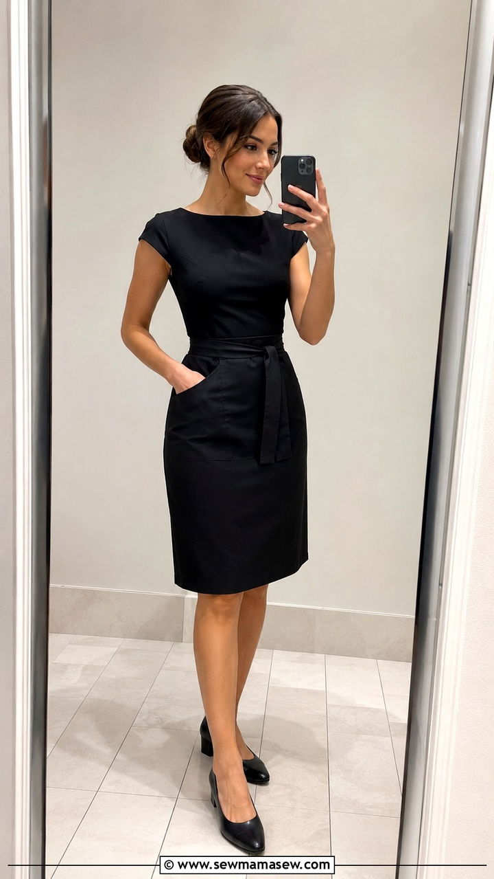 Black Sheath Dress Waitress Outfit - 25 Waitress outfit ideas