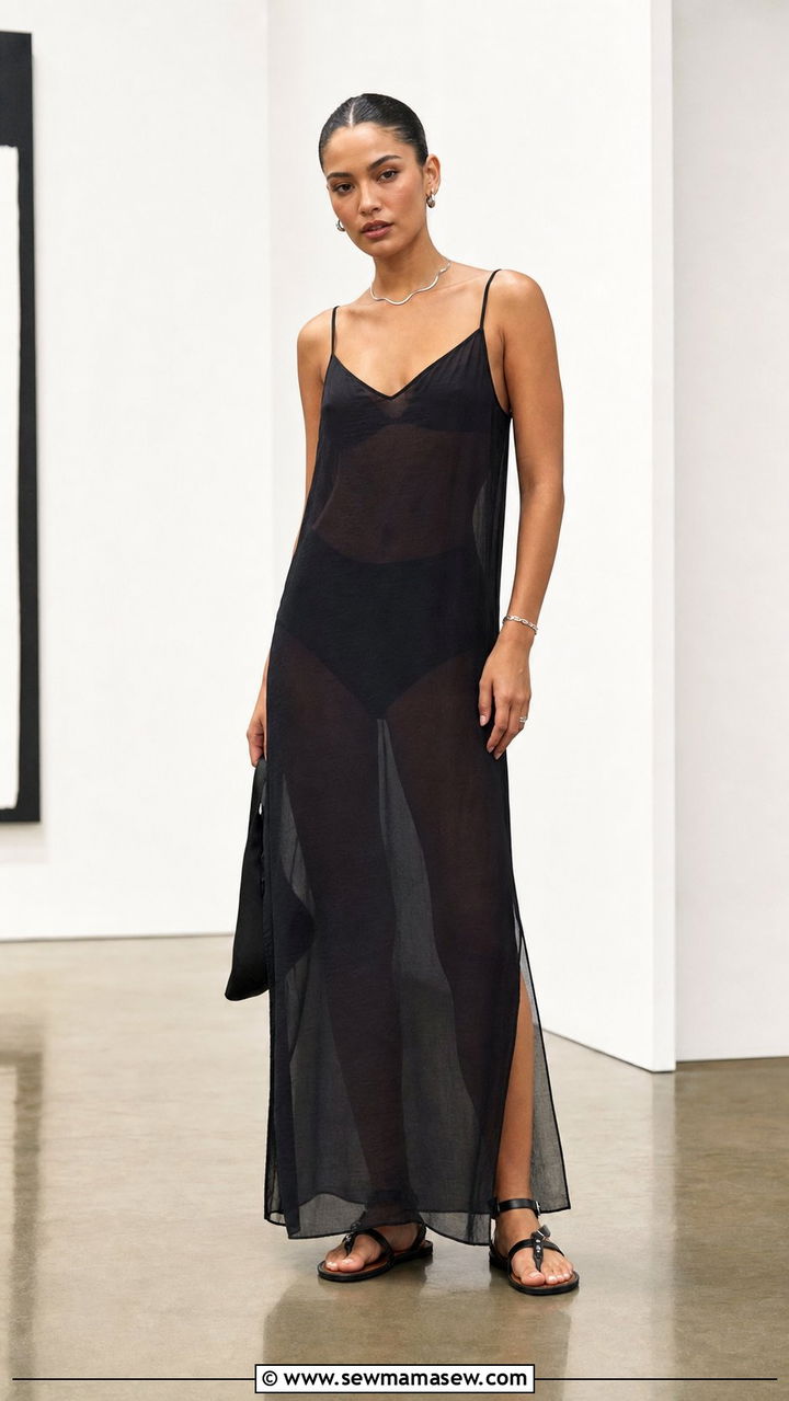 Black Sheer Dress Layered Outfit - 35 Black dress outfit ideas summer 2026