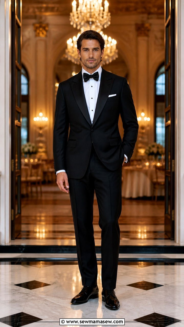 Black Tie Tuxedo Prom Outfit With Patent Oxfords And Bow Tie - 40 Prom outfit ideas