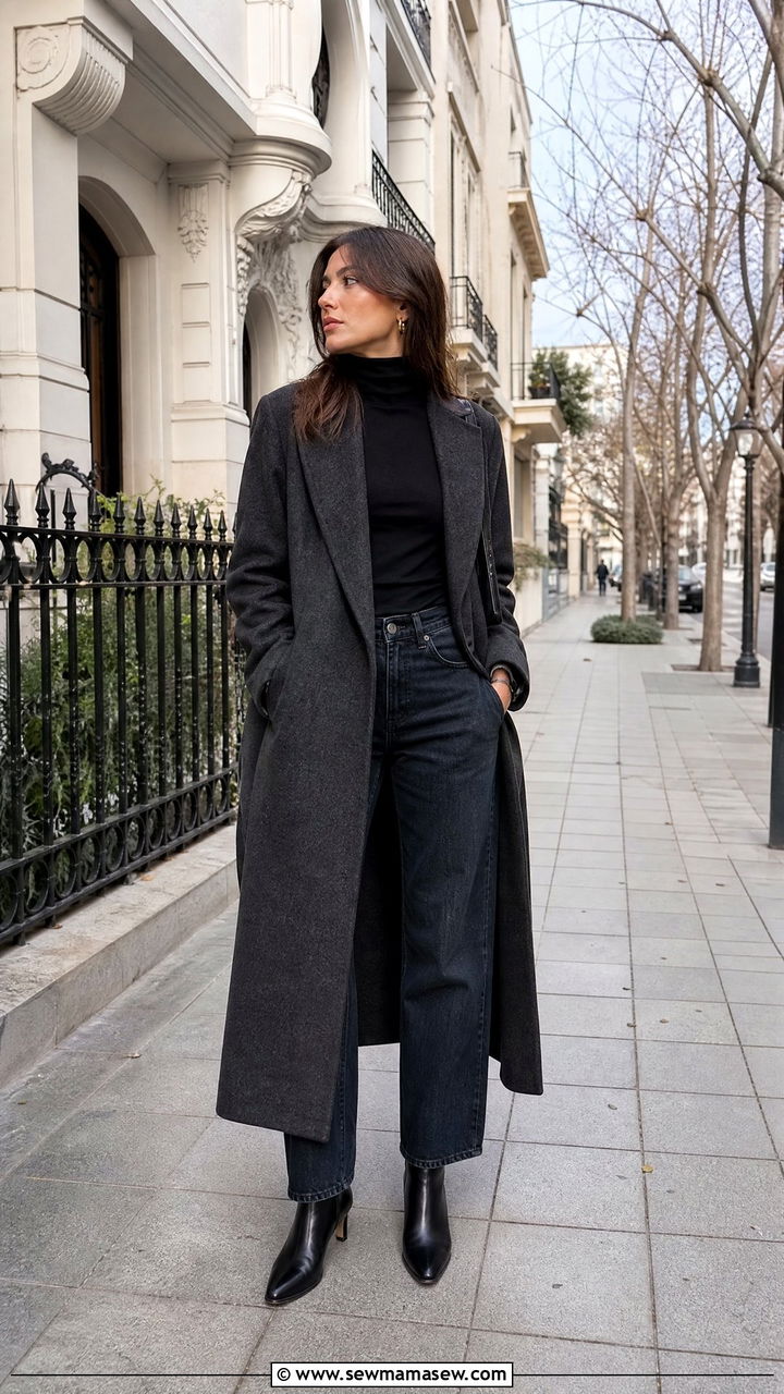 Black Turtleneck and Dark Jeans for Buenos Aires Winter - 25 Buenos Aires outfit ideas
