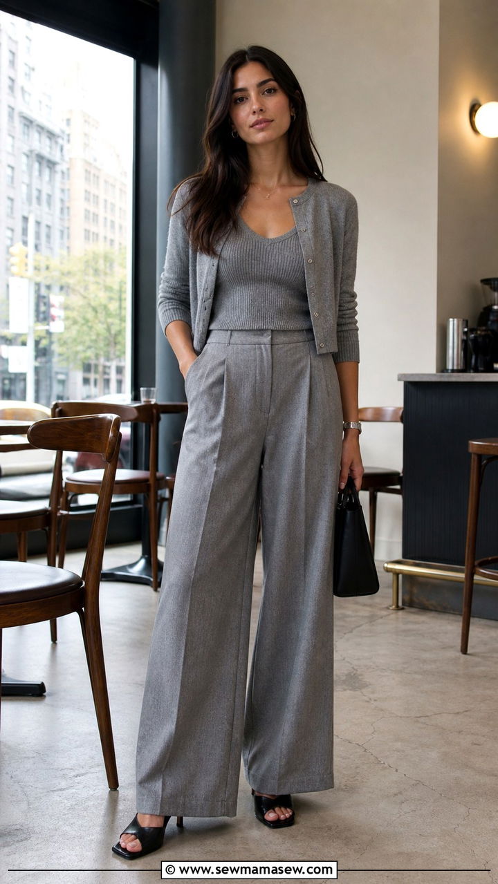 Black Turtleneck and Trousers Outfit New York - 40 New York outfit ideas