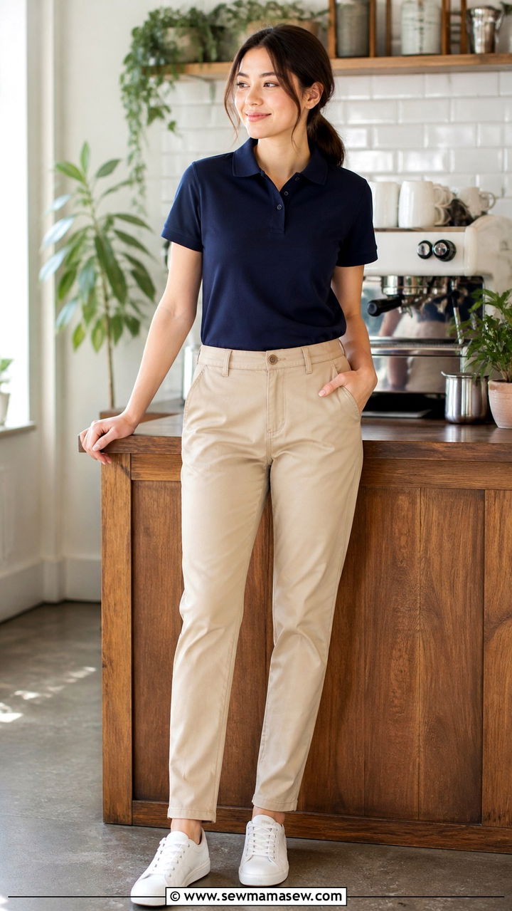 Black Turtleneck and Wide Leg Trousers Barista Outfit - 20 Barista outfit ideas