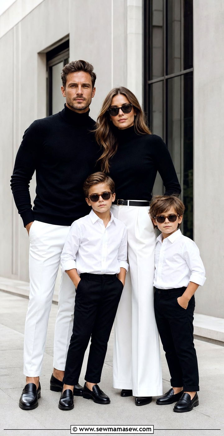 Black and White Family Photo Outfits - 25 family photo outfits Pinterest