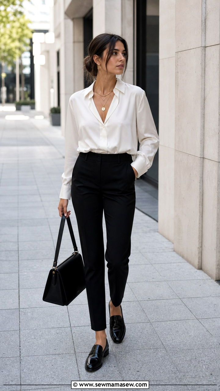 Black and White Power Combo - 40 cute work outfits